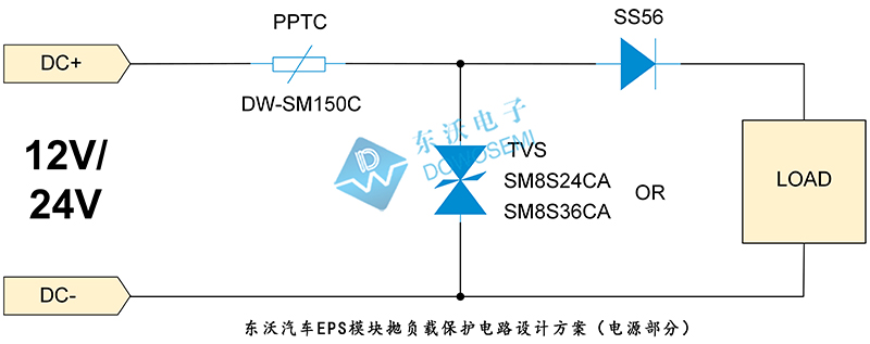 東沃汽車EPS模塊拋負載保護電路設計方案圖.jpg